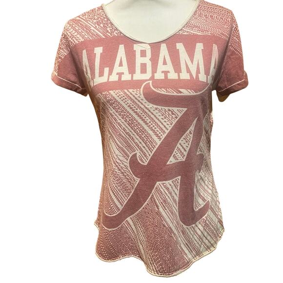Ladies Alabama print T-shirt size small SEC AL Football Roll Tide Gameday - Picture 1 of 3